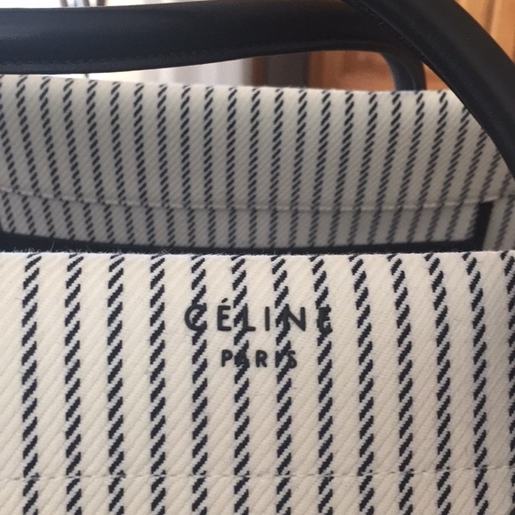 NWT Celine Phantom large black stripe on white - Picture 2 of 10